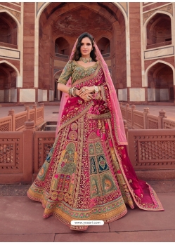 Multi Colour Fancy Silk Designer Bridal Lehenga Choli