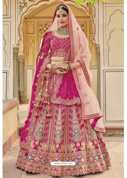 Rani Pink Heavy Worked Fancy Wedding Lehenga Choli