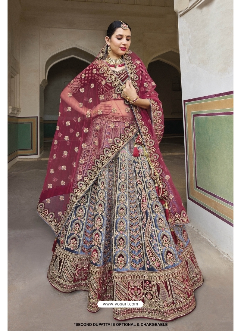 Multi Coloured Heavy Fancy Wedding Lehenga Choli