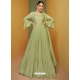 Green Real Georgette Designer Anarkali Suit