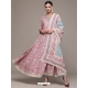 Pink Designer Party Wear Readymade Cotton Suit