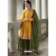 Yellow And Green Georgette Heavy Designer Suit