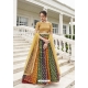 Brown And Multi Coloured Pure Fox Georgette Party Wear Lehenga Choli