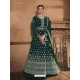 Dark Green Designer Georgette Heavy Embroidered Party Wear Suit