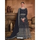 Black Designer Georgette Heavy Embroidered Party Wear Suit