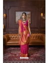 Rani Pink Handloom Weaving Designer Party Wear Saree