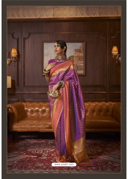 Magenta Handloom Weaving Designer Party Wear Saree