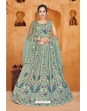 Green Pure Georgette Designer Readymade Lehenga Choli