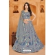 Grey Pure Georgette Designer Readymade Lehenga Choli