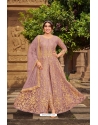 Lavender Butterfly Net Designer Party Wear Suit