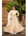 White Butterfly Net Designer Party Wear Suit