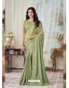 Green Designer Party Wear Heavy Saree