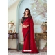 Red Heavy Party Wear Saree