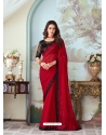 Red Heavy Party Wear Saree