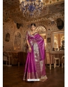 Purple Soft Kanchivaram Designer Party Wear Saree