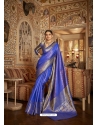 Royal Blue Soft Kanchivaram Designer Party Wear Saree