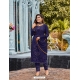 Navy Blue Heavy Fox Georgette Party Wear Suit