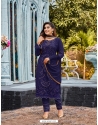 Navy Blue Heavy Fox Georgette Party Wear Suit