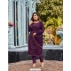 Deep Wine Heavy Fox Georgette Party Wear Suit