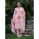 Pink Modal Silk Designer Readymade Suit