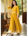 Yellow Georgette Designer Readymade Jump Suit