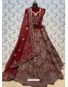 Maroon Velvet Heavy Designer Lehenga Choli