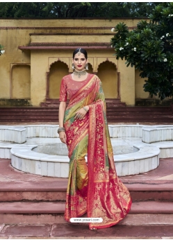 Latest Multi Colour Designer Silk Saree