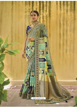 Multi Colour Designer Pure Dola Viscos Wedding Saree