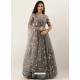 Taupe Heavy Net Embroidered Function Wear Lehenga Choli