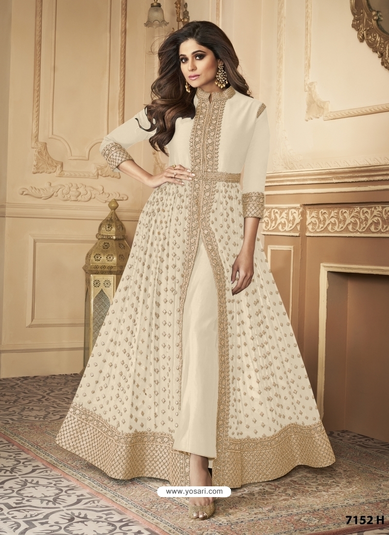 Buy 52/XXL Size Floral Cream Straight / Trouser Suits Online for Women in  USA