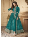 Teal Blue Heavy Designer Indo Western Style Suit