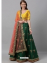 Green And Yellow Party Wear Heavy Lehenga Choli