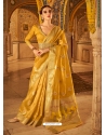 Yellow Party Wear Pure Silk Saree