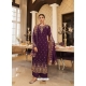 Deep Wine Georgette Party Wear Designer Suit