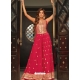 Rani Pink Party Wear Chinon Designer Gown