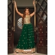 Dark Green Party Wear Chinon Designer Gown