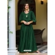 Dark Green Heavy Chinon Designer Readymade Gown