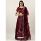 Deep Scarlet Party Wear Georgette Lehenga Choli