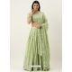 Sea Green Party Wear Georgette Lehenga Choli