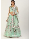 Sea Green Party Wear Net Lehenga Choli