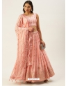 Pink Party Wear Heavy Pure Georgette Lehenga Choli