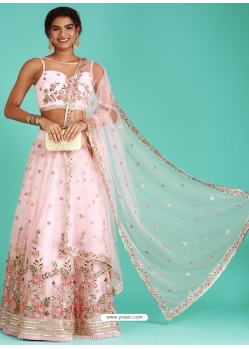 Pink Party Wear Heavy Net Lehenga Choli