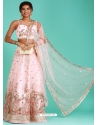 Pink Party Wear Heavy Net Lehenga Choli