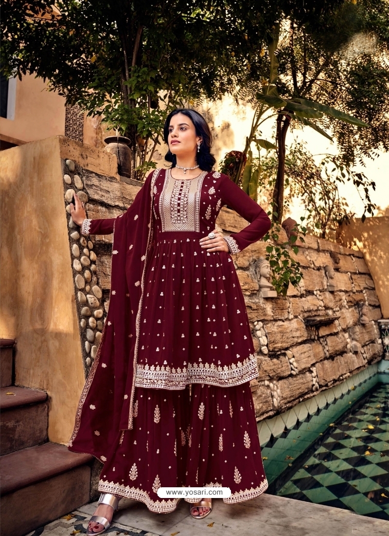 Latest Sharara Suit Party Wear Online |☞ Maharani Designer Boutique