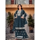 Dark Grey Designer Heavy Georgette Party Wear Sharara Suit