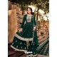 Dark Green Designer Heavy Georgette Party Wear Sharara Suit