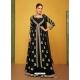 Black Party Wear Georgette And Chinon Designer Suit