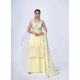 Lemon Designer Party Wear Chiffon Readymade Suit