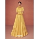 Yellow Party Wear Georgette Designer Suit