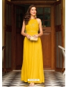 Yellow Georgette Designer Readymade Gown